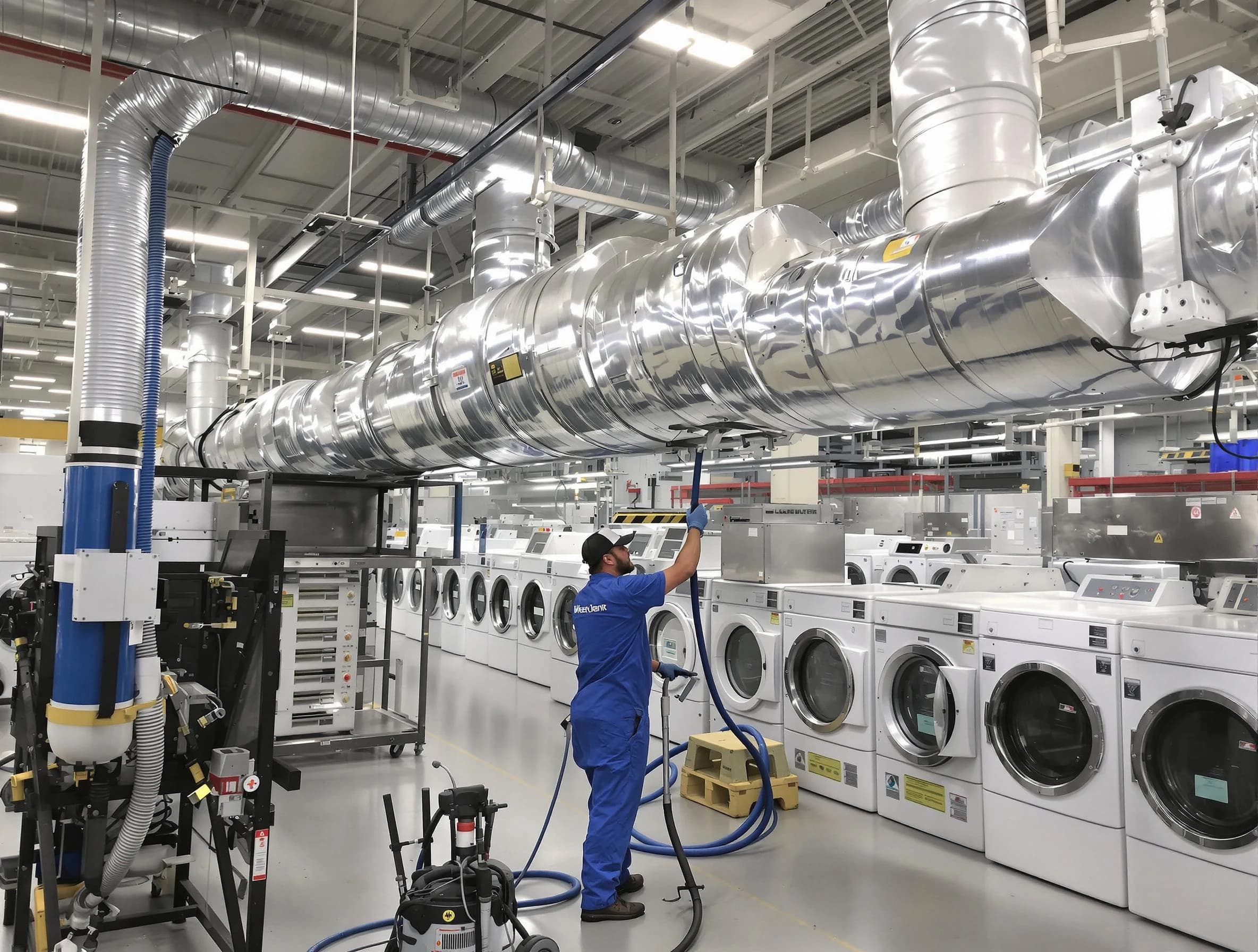 Spring Hill Dryer Vent Cleaning team performing heavy-duty industrial dryer vent cleaning in Spring Hill