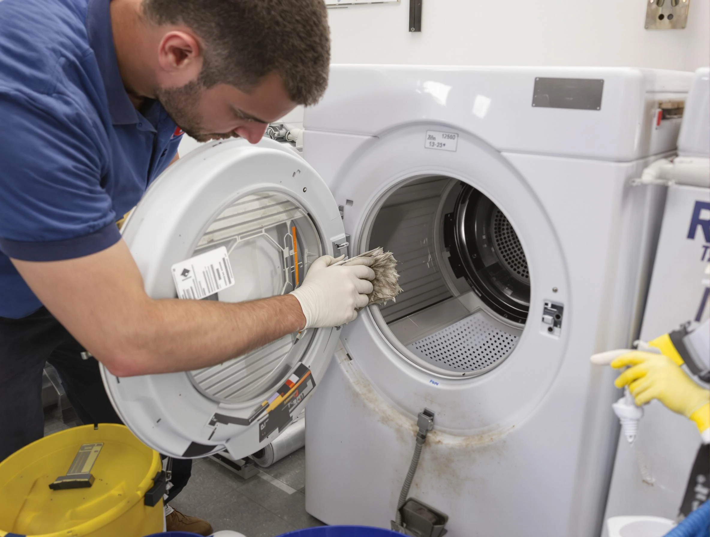 Spring Hill Dryer Vent Cleaning specialist performing detailed lint trap cleaning service in Spring Hill