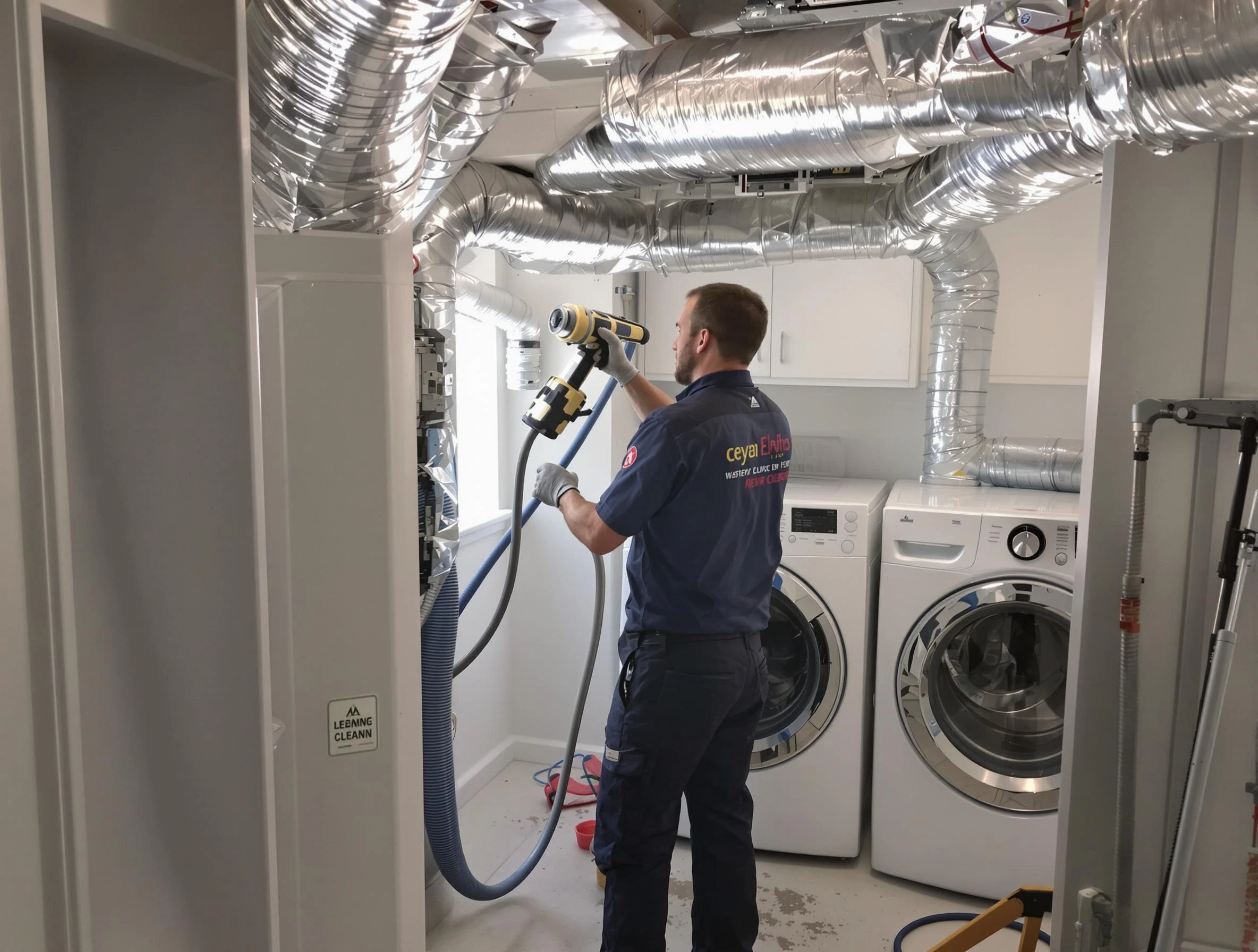 Spring Hill Dryer Vent Cleaning specialist using advanced equipment for thorough duct cleaning in Spring Hill
